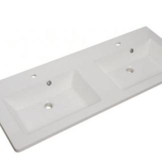 Sanotechnik Soho Black 120 dupla, ráépíthető öntött márvány mosdó D1246