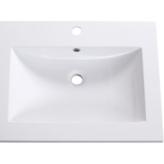 Sanotechnik Soho Black 60 ráépíthető öntött márvány mosdó D6046