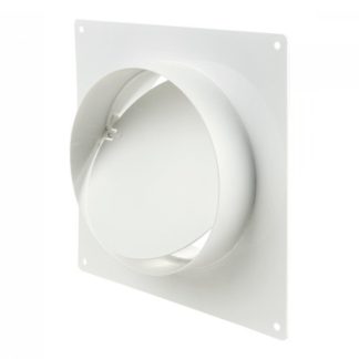 Vents pvc kerek, merev szellőző csőtoldó idom visszacsapóval, beépítőkerettel