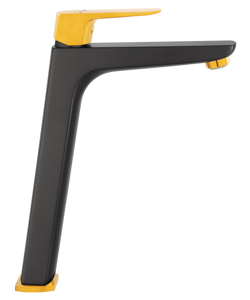 Ferro BVI2LVLBLG VITTO BLACK/GOLD VERDELINE magasított mosdócsaptelep