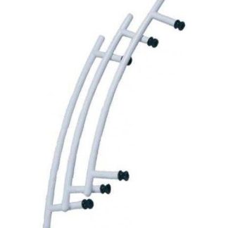 BRH 166 Helidor törölközőtartó íves csőradiátorra fehér 600mm széles