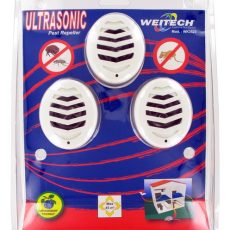 Weitech Ultrahangos kártevő riasztó 45m2, 3db/csomag /hálózatról működik