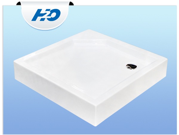 H2O Zéno Standard szögletes akril zuhanytálca 90x90 szifonnal