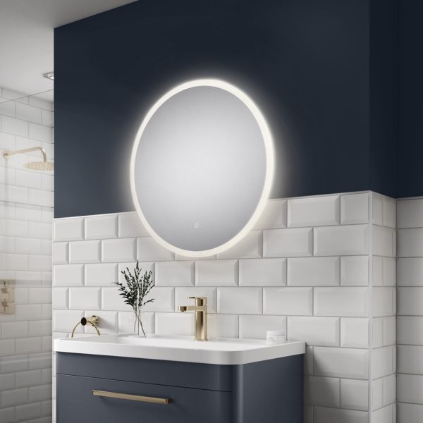 TMP LUX Touch fürdőszobai tükör - KEREK - LED világítással - érintő kapcsolóval - Ø 80 cm - Image 2