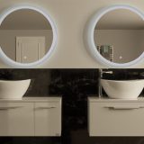 TMP LUX Touch fürdőszobai tükör - KEREK - LED világítással - érintő kapcsolóval - Ø 80 cm - Image 3