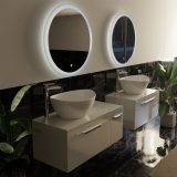 TMP LUX Touch fürdőszobai tükör - KEREK - LED világítással - érintő kapcsolóval - Ø 80 cm - Image 5
