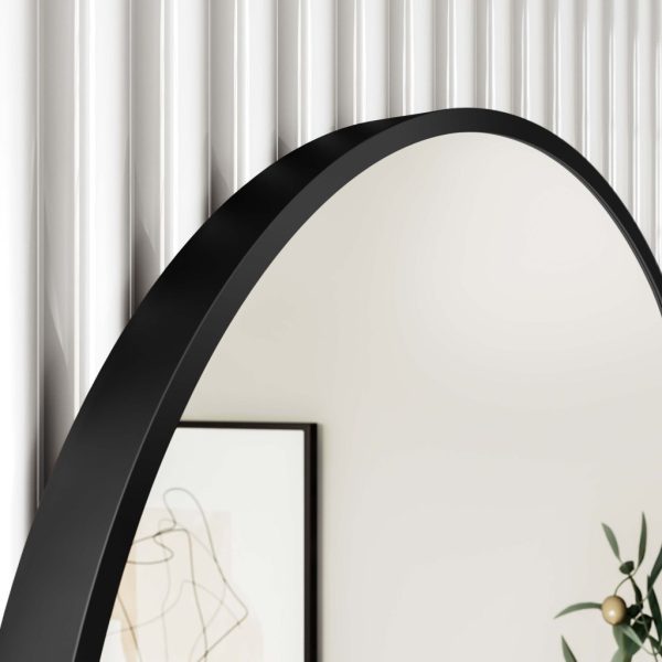 TMP IRON fürdőszobai tükör - FEKETE keret - kerek - 80 cm - Image 4
