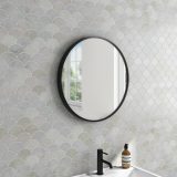 TMP IRON fürdőszobai tükör - FEKETE keret - kerek - 80 cm - Image 5