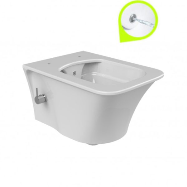 CeraStyle IBIZA fali WC - BEÉPÍTETT bidé funkcióval - rimless - perem nélküli - mély öblítés - Image 2