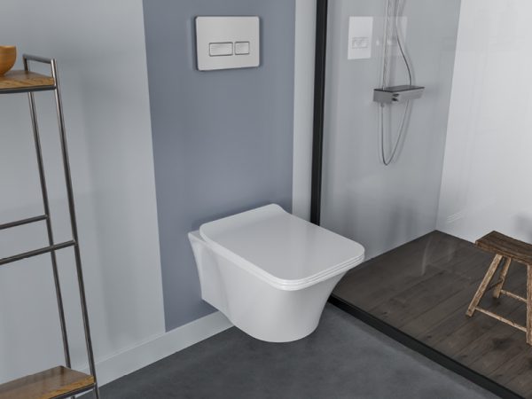 CeraStyle IBIZA fali WC - BEÉPÍTETT bidé funkcióval - rimless - perem nélküli - mély öblítés - Image 3