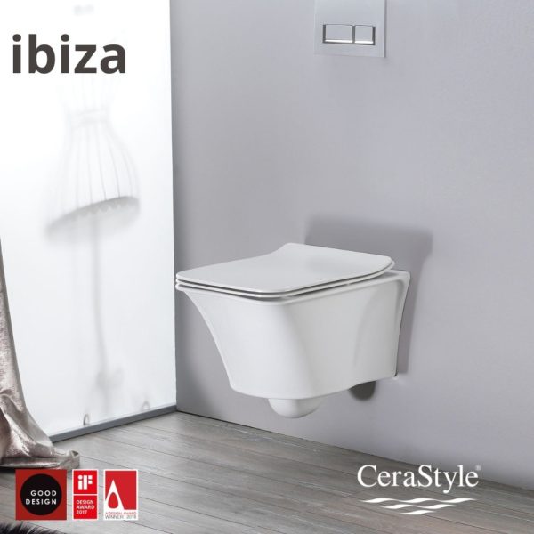 CeraStyle IBIZA fali WC - szögletes - rimless - perem nélküli - mély öblítés - 51 cm - Image 6