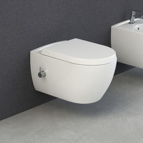 CeraStyle CITY fali WC - BEÉPÍTETT bidé funkcióval - rimless - perem nélküli - mély öblítés - Image 2