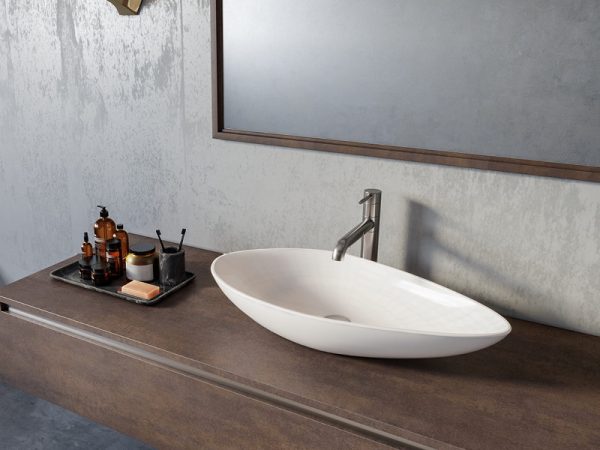 CeraStyle OLIVE - PULTRA ültethető - Top Counter - porcelán mosdó - 75 x 38 cm - Image 5