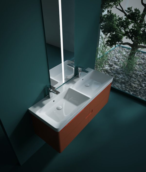 Sanovit LUXURY - porcelán mosdókagyló - dupla - 120 x 46 cm - 11120-KL - Image 4