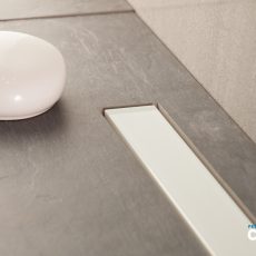 Pestan zuhanyfolyóka Confluo Frameless Line - keret nélküli - FEHÉR üveg 65 cm - 13701213