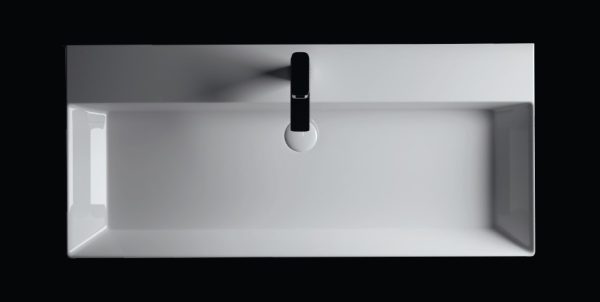 Sanovit STANCE - porcelán mosdókagyló - 100 x 45,5 cm - Image 3