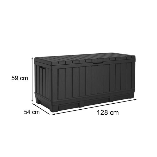 Kentwood műanyag kerti tároló 350L antracit - Image 3