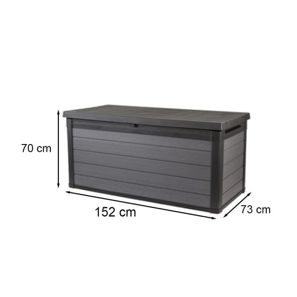 Cortina műanyag kerti láda 570L szürke - Image 3