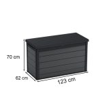 Cortina műanyag kerti láda 380L szürke - Image 3