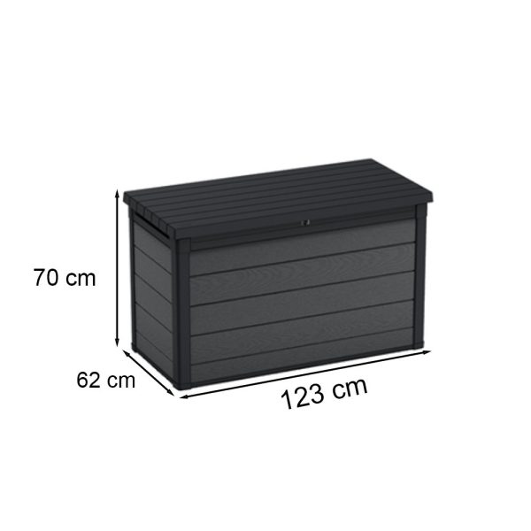 Cortina műanyag kerti láda 380L szürke - Image 3