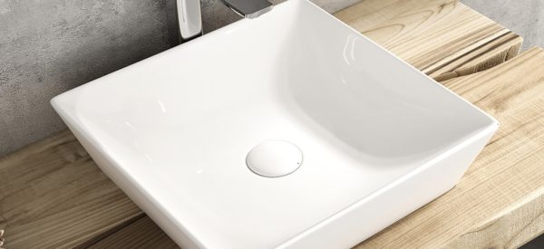 Sanovit DECENTE - PULTRA ültethető - Top Counter - porcelán mosdó -  - 40 x 40 cm - Image 4