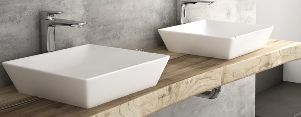 Sanovit DECENTE - PULTRA ültethető - Top Counter - porcelán mosdó -  - 40 x 40 cm - Image 5