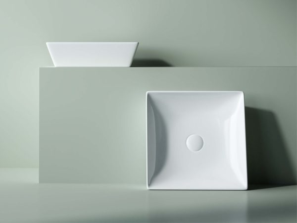 Sanovit DECENTE - PULTRA ültethető - Top Counter - porcelán mosdó -  - 40 x 40 cm - Image 7