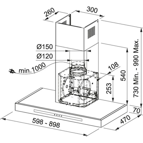 FRANKE SMART FSMT 605 XS inox páraelszívó - Image 2