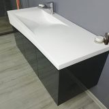 TMP SMYRNA 120 - FEKETE - fali fürdőszobabútor - Akrivit öntött műmárvány mosdóval - 120 x 48,5 cm - Image 3