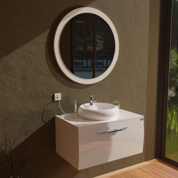 TMP MOON 80 cm fali fürdőszobabútor mosdó nélkül - TOP COUNTER mosdókhoz - Image 6