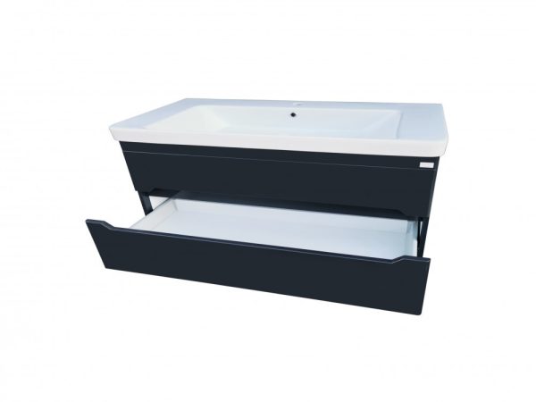 TMP SHARP 105 - FEKETE - fali fürdőszobabútor- Sanovit LUXURY 11105 mosdóval - 105 x 46 cm - Image 3