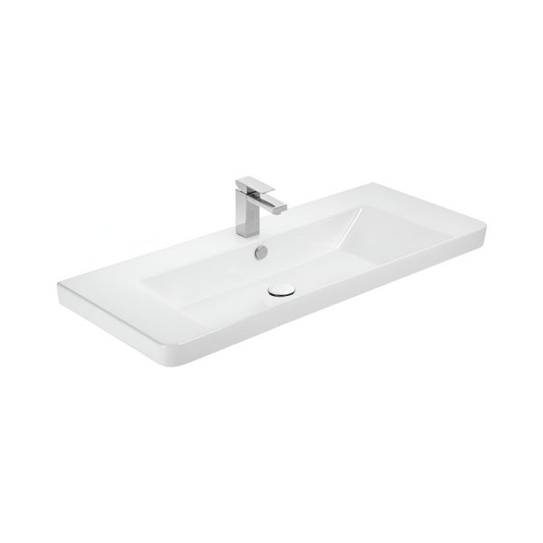 TMP SHARP 105 - FEKETE - fali fürdőszobabútor- Sanovit LUXURY 11105 mosdóval - 105 x 46 cm - Image 5