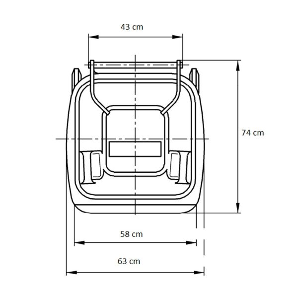 Hulladéktároló 240L barna - Image 3