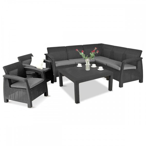 Corfu relax duo set kerti bútor garnitúra grafit -  664866_241726_223175