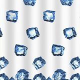 Zuhanyfüggöny - ICE CUBE - Impregnált textil - 180 x 200 cm