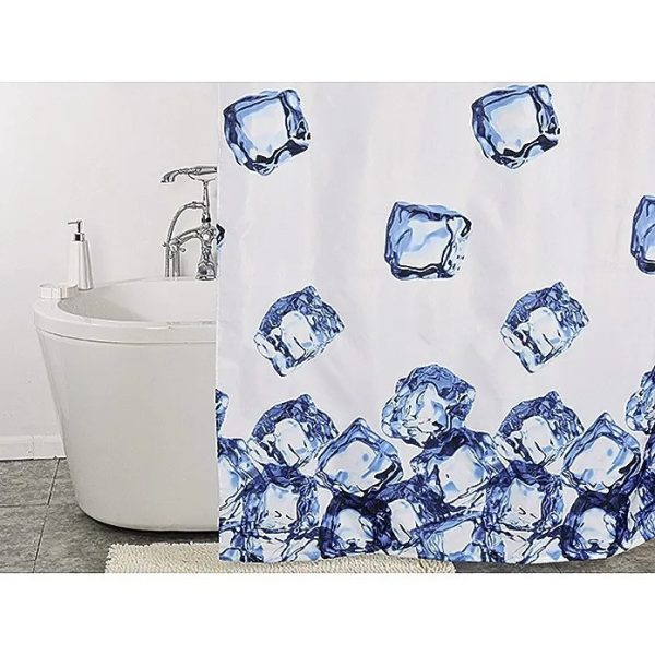 Zuhanyfüggöny - ICE CUBE - Impregnált textil - 180 x 200 cm - Image 2