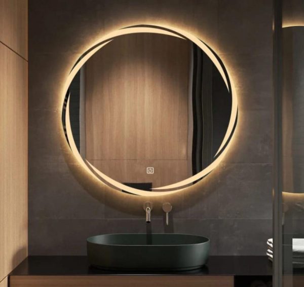 Viva AURA MOON fürdőszoba tükör - érintőkapcsolós - AMBIENT LED - KEREK - átmérő 65 cm - Image 2