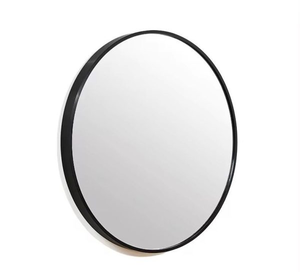 Viva AURA DELTA fürdőszoba tükör - hókuszpókusz kapcsoló - FEKETE - LED - KEREK- átmérő 60 cm