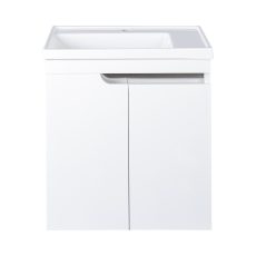 PIRAMIDA EURIDIKA 60LH fali függesztett fürdőszobabútor - öntött műmárvány mosdóval -60 x 60 x 38 cm - 8360LHXX