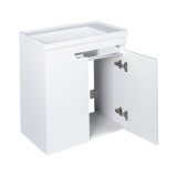 PIRAMIDA EURIDIKA 60LH fali függesztett fürdőszobabútor - öntött műmárvány mosdóval -60 x 60 x 38 cm - 8360LHXX - Image 3