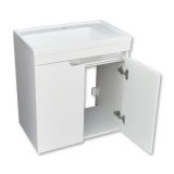 PIRAMIDA EURIDIKA 60LH fali függesztett fürdőszobabútor - öntött műmárvány mosdóval -60 x 60 x 38 cm - 8360LHXX - Image 5