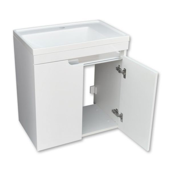 PIRAMIDA EURIDIKA 60LH fali függesztett fürdőszobabútor - öntött műmárvány mosdóval -60 x 60 x 38 cm - 8360LHXX - Image 5