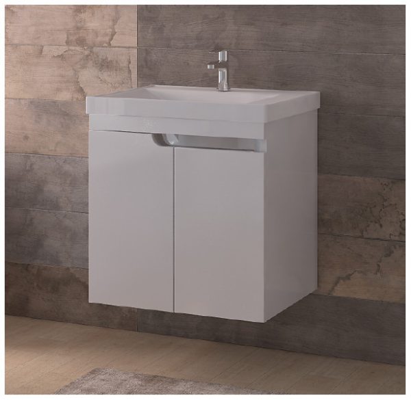 PIRAMIDA EURIDIKA 60LH fali függesztett fürdőszobabútor - öntött műmárvány mosdóval -60 x 60 x 38 cm - 8360LHXX - Image 6
