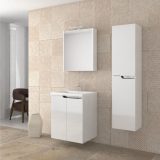PIRAMIDA EURIDIKA 60LH fali függesztett fürdőszobabútor - öntött műmárvány mosdóval -60 x 60 x 38 cm - 8360LHXX - Image 9
