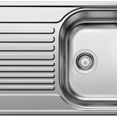 BLANCO TIPO 45 S compact, mosogatótálca, natúr rozsdamentes acél excenter nélkül (207830 mos+222404 lef)
