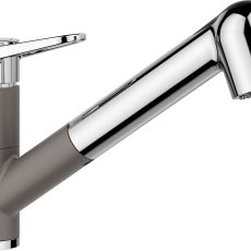 Blanco WEGA-S II SILGRANIT®-Look HD csaptelep kihúzható zuhanyváltós fejjel vulkánszürke/króm - 526983