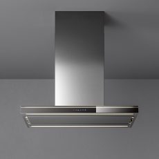 Falmec LUMINA NRS 90 cm sziget páraelszívó, inox/fekete üveg