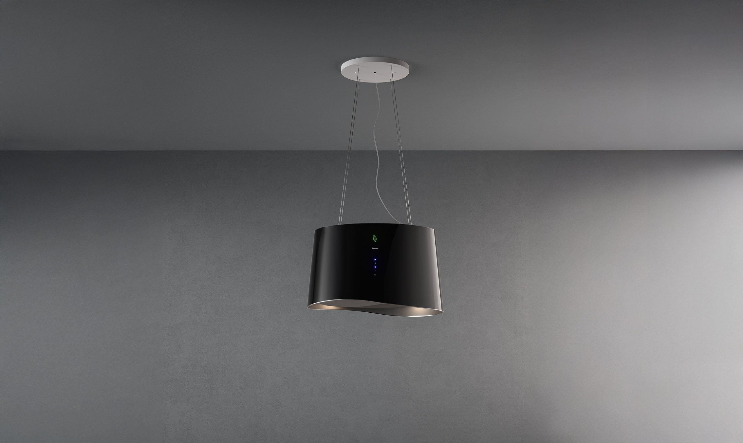 Falmec MARE E.ion 66 cm függesztett légtisztító, fekete üveg