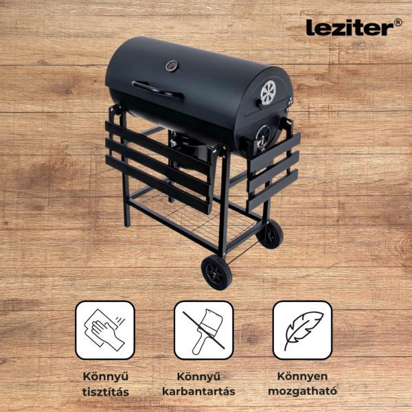 Faszenes kerti BBQ hengeres grillsütő - Image 4