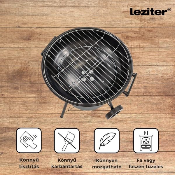 Faszenes kerti gömb grillsütő kerekes - Image 4